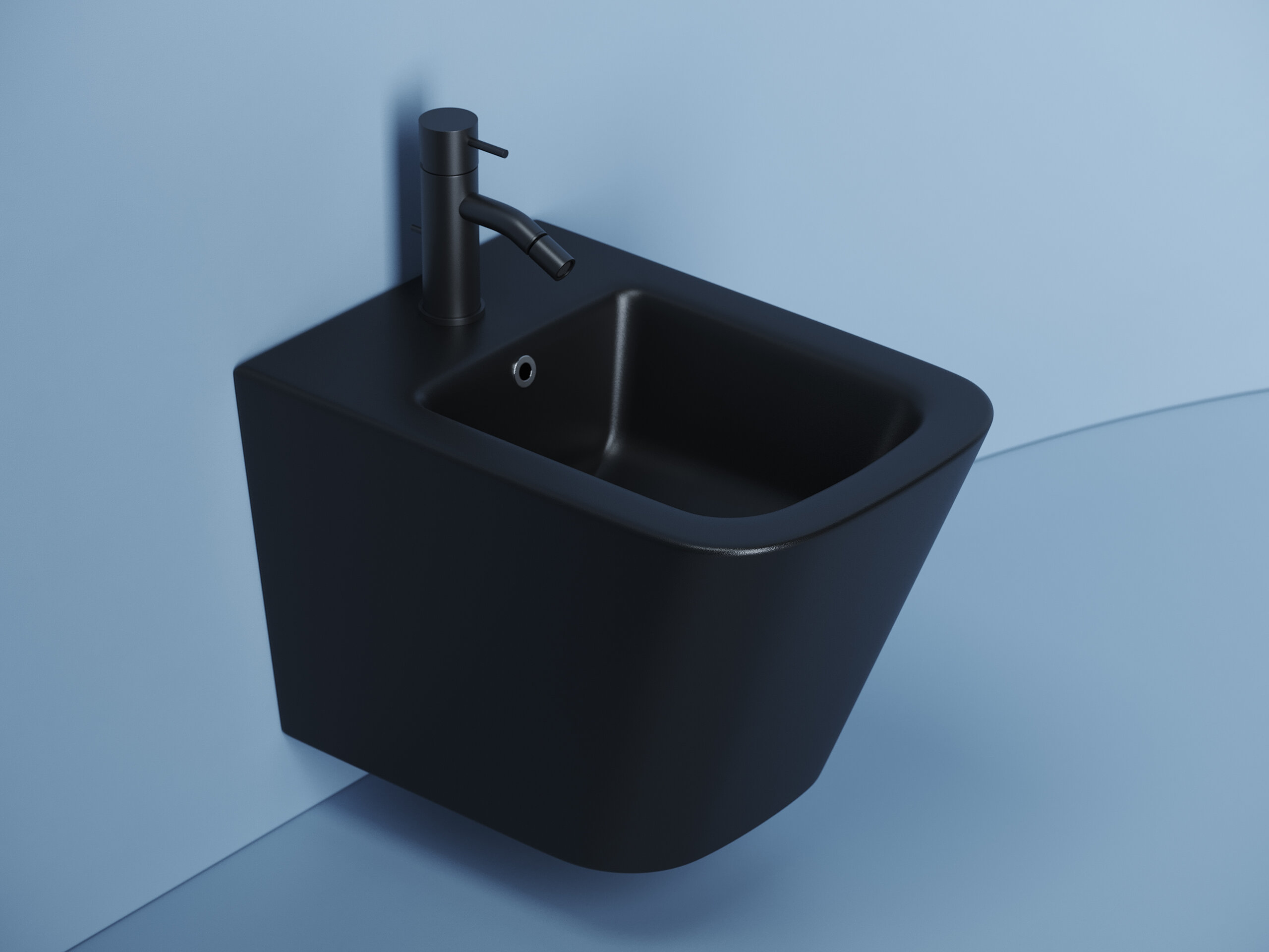 Подвесное биде Ceramica Nova Union CN4010MB черное матовое 27990₽