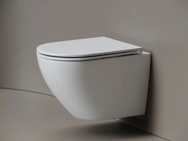 Подвесной унитаз Ceramicanova Whirl CN11007T торнадо 3.0, безободковый, с крышкой микролифт, белый