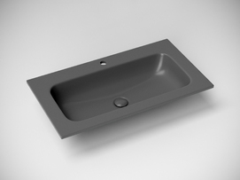 Раковина накладная Ceramicanova Грация (Grace) 81 см CN7012MDH темный антрацит матовый