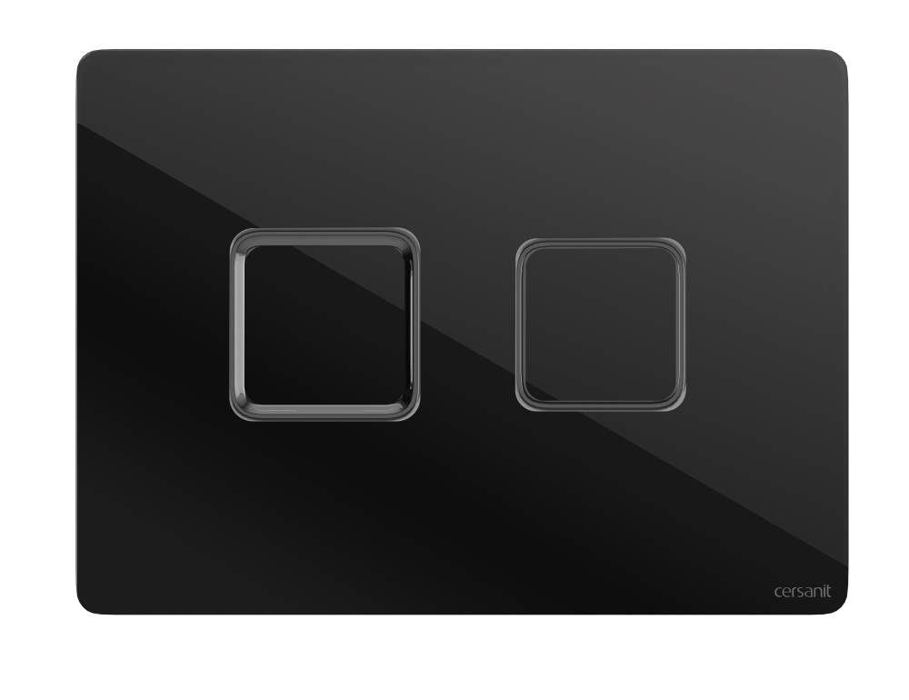 Кнопка для инсталляции Cersanit Accento 63529 22 см, черная, цвет черный