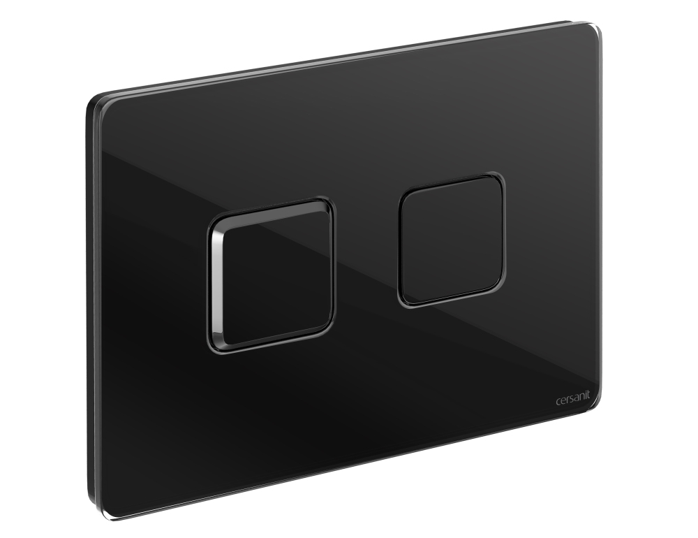 Кнопка для инсталляции Cersanit Accento 63529 22 см, черная, цвет черный - фото 2