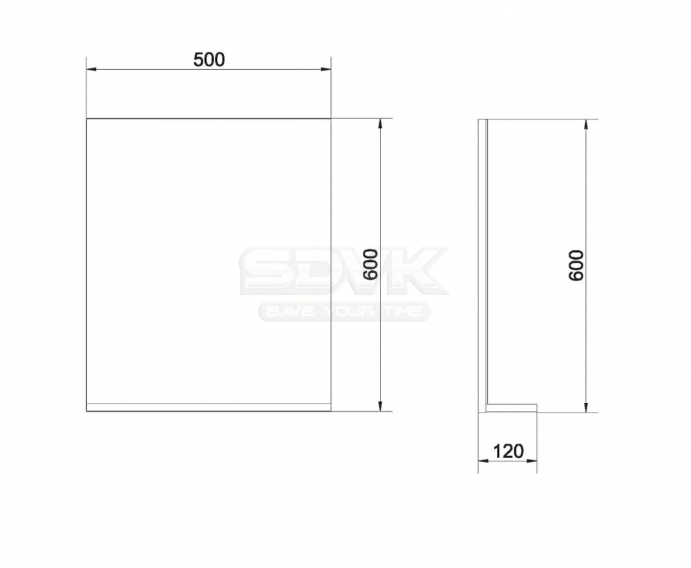 Зеркало с полкой Cersanit easy 50 60 Польша