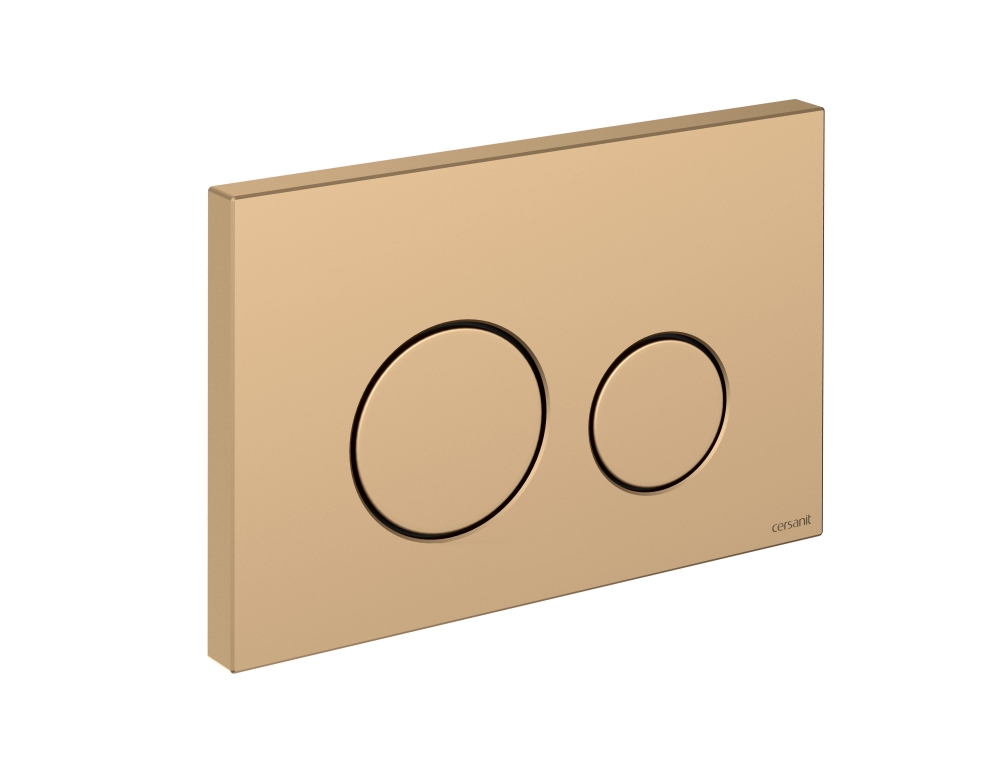 Кнопка для инсталляции Cersanit Twins 63524 22 см, золотая, цвет золотой - фото 3