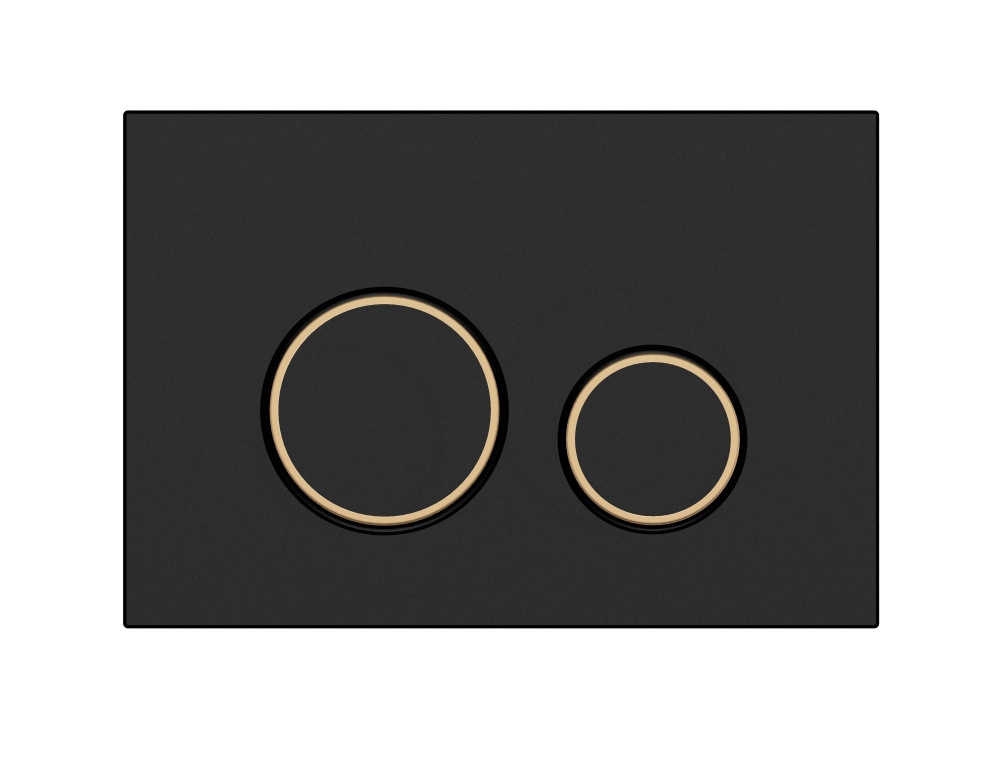 Кнопка для инсталляции Cersanit Twins 63534 22 см, черная, цвет черный - фото 1