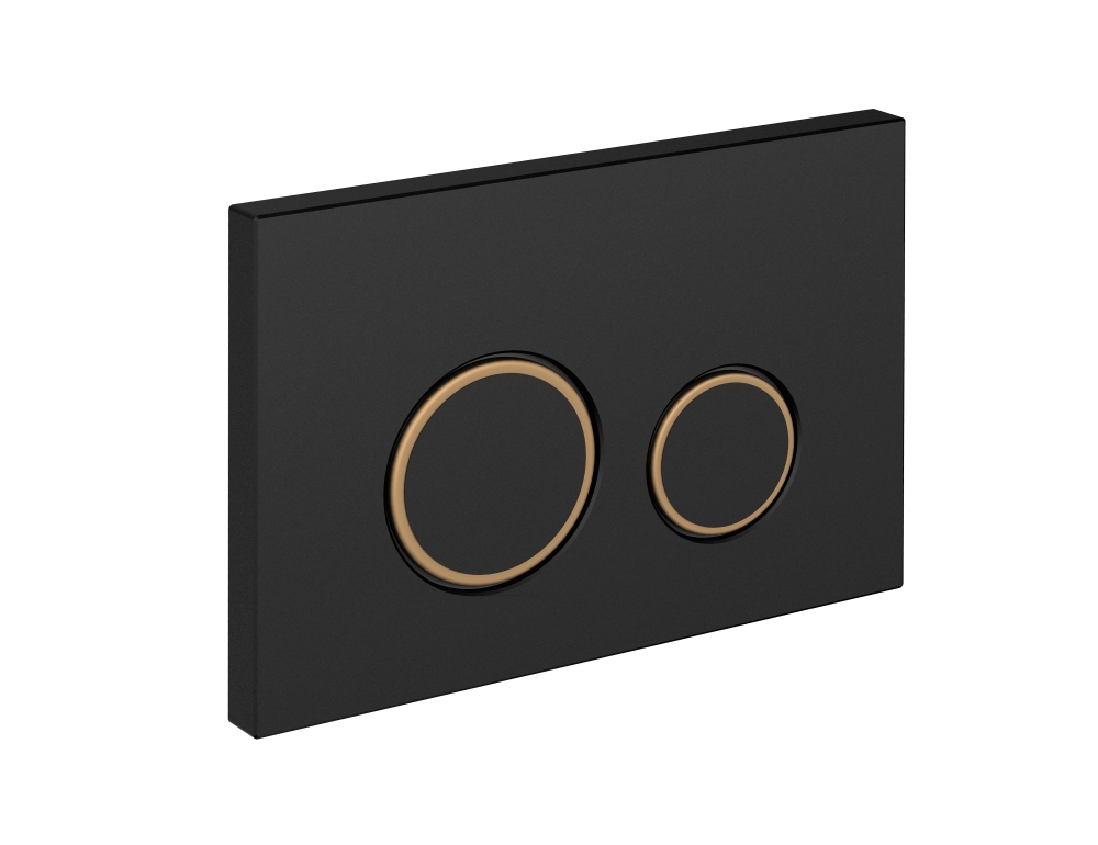 Кнопка для инсталляции Cersanit Twins 63534 22 см, черная, цвет черный - фото 2