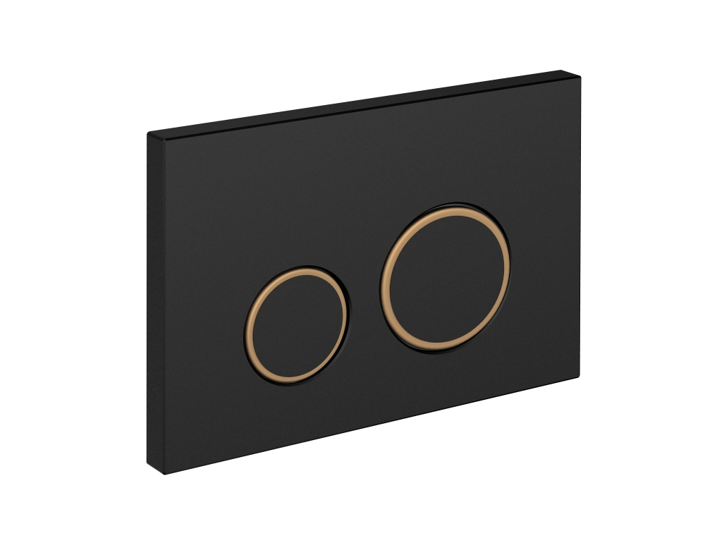 Кнопка для инсталляции Cersanit Twins 63534 22 см, черная, цвет черный - фото 3