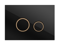 Кнопка для инсталляции Cersanit Twins 64117 24 см, черная