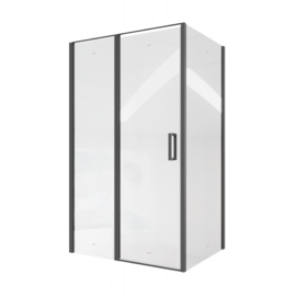 Фото Душевой уголок Ceruttispa 90x120 VICTORIA120B стекло прозрачное, профиль черный