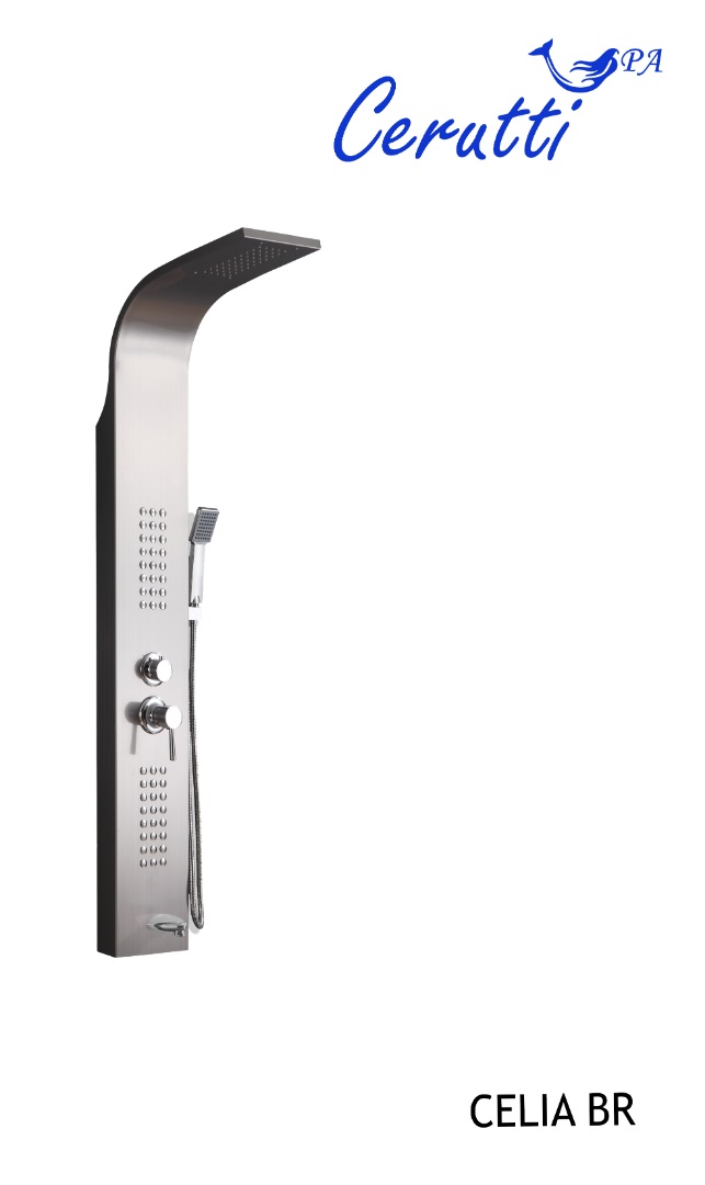 Душевая панель Ceruttispa Celia br CT10405 с изливом матовая нержавеющая сталь 14990₽