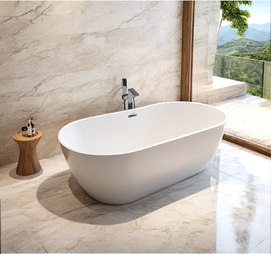 Акриловая ванна Ceruttispa Skye 170x75 CT10513 отдельностоящая, белая