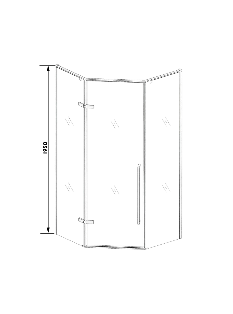 Душевой уголок Cerutti SPA C2A 100x100 см, без поддона, профиль черный, размер 100x100 - фото 2