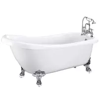 Отдельностоящая акриловая ванна Ceruttispa Retro CT8723 170x75 см, белая