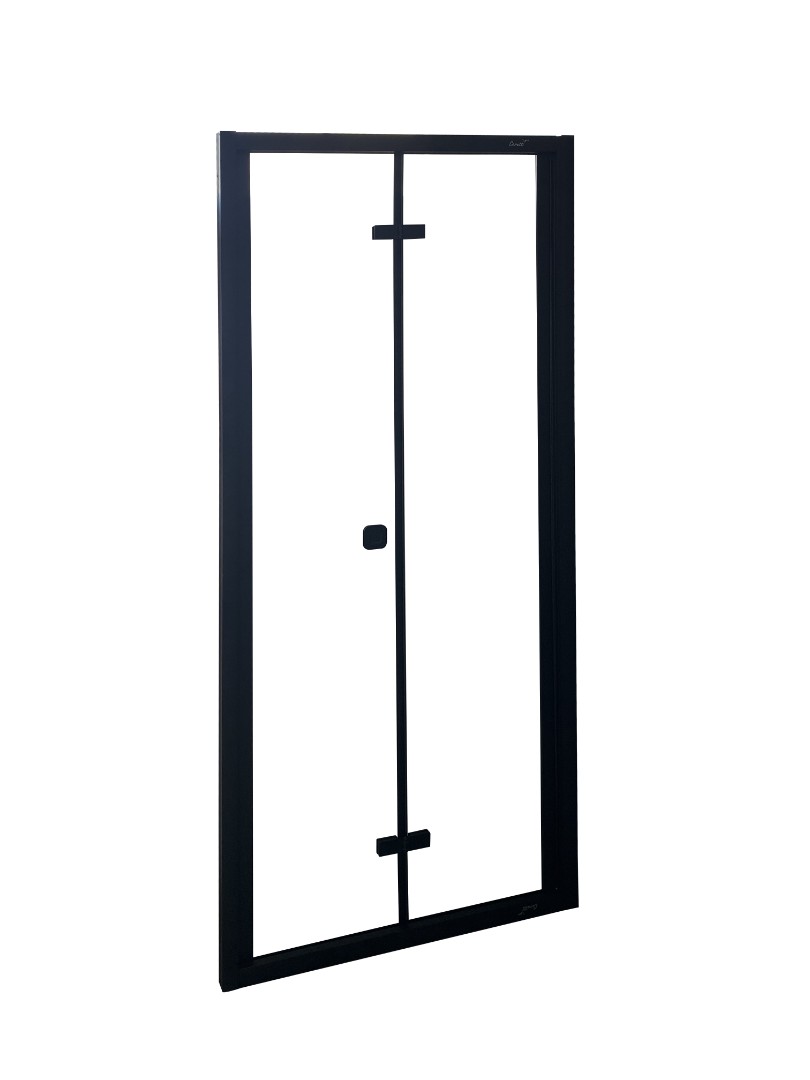 Душевая дверь в нишу Cerutti SPA 80х195 BELLA D81B стекло прозрачное, профиль черный