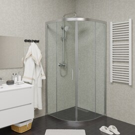 Душевой уголок Ceruttispa 88x88 VIVA90 N прозрачный, профиль хром
