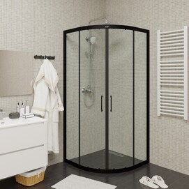 Душевой уголок Ceruttispa 88x88 VIVA90B N прозрачный, профиль хром