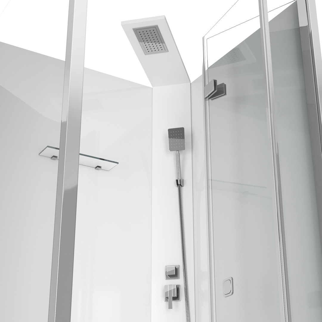 Душевая кабина Ceruttispa 90x90 BELLA901T без крыши стекло прозрачное профиль хром 65990₽