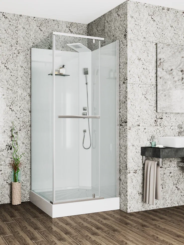 Душевая кабина Ceruttispa 90x90 MiMi90Т стекло прозрачное профиль хром 59310₽