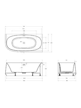 Фото Ванна акриловая Cezares 165x80 CZR-LUX-CORNER-165-80-58-R белая, правая, ножки в комплекте