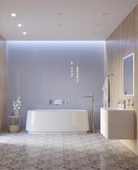 Фото Ванна акриловая Cezares 170x82 CZR-LUX-CENTRAL-170-82-58 глянцевая
