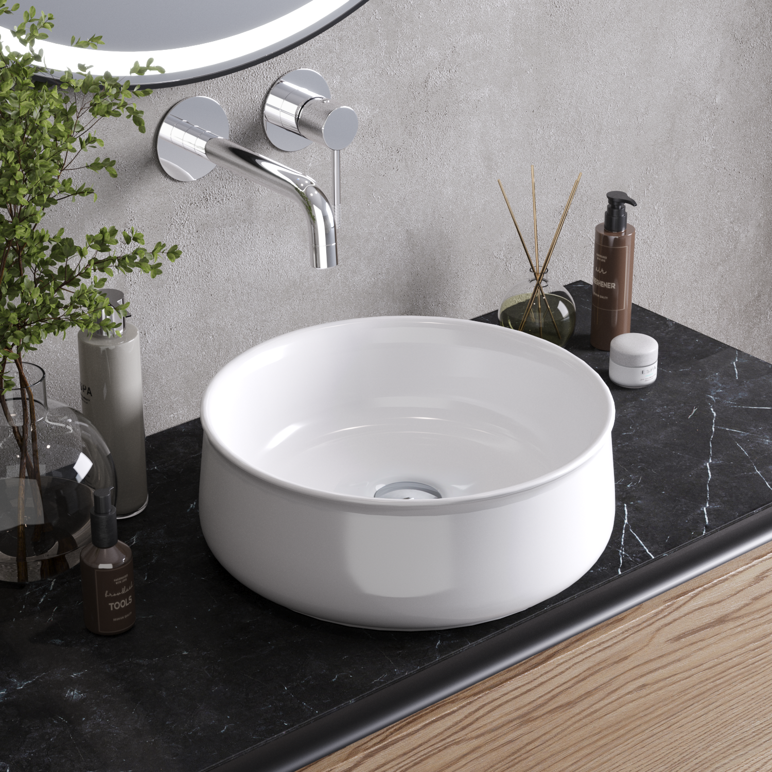 Раковина накладная Cezares 36 см CZR-6603 белая 7592₽