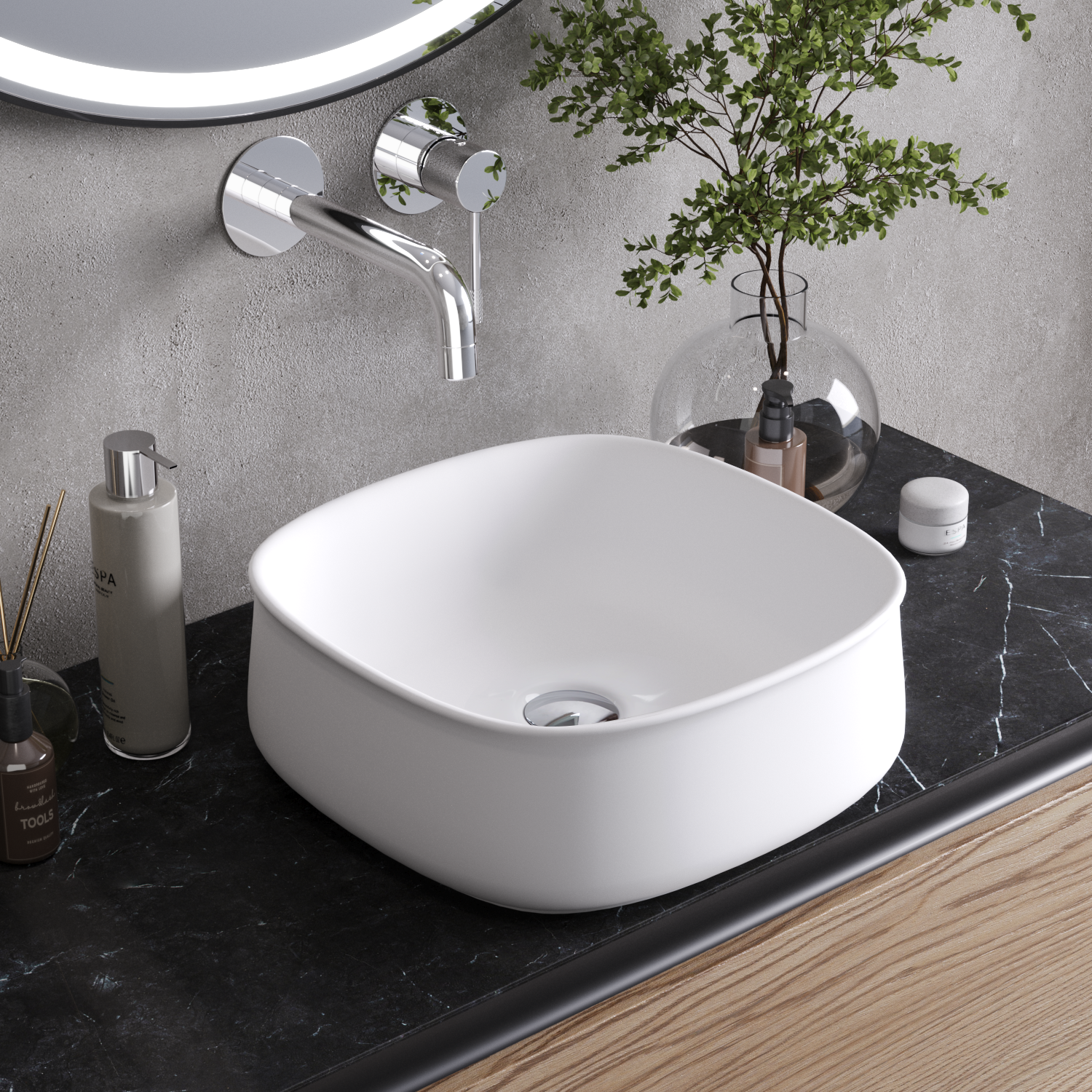 Раковина накладная Cezares 36 см CZR-6604 белая 7508₽