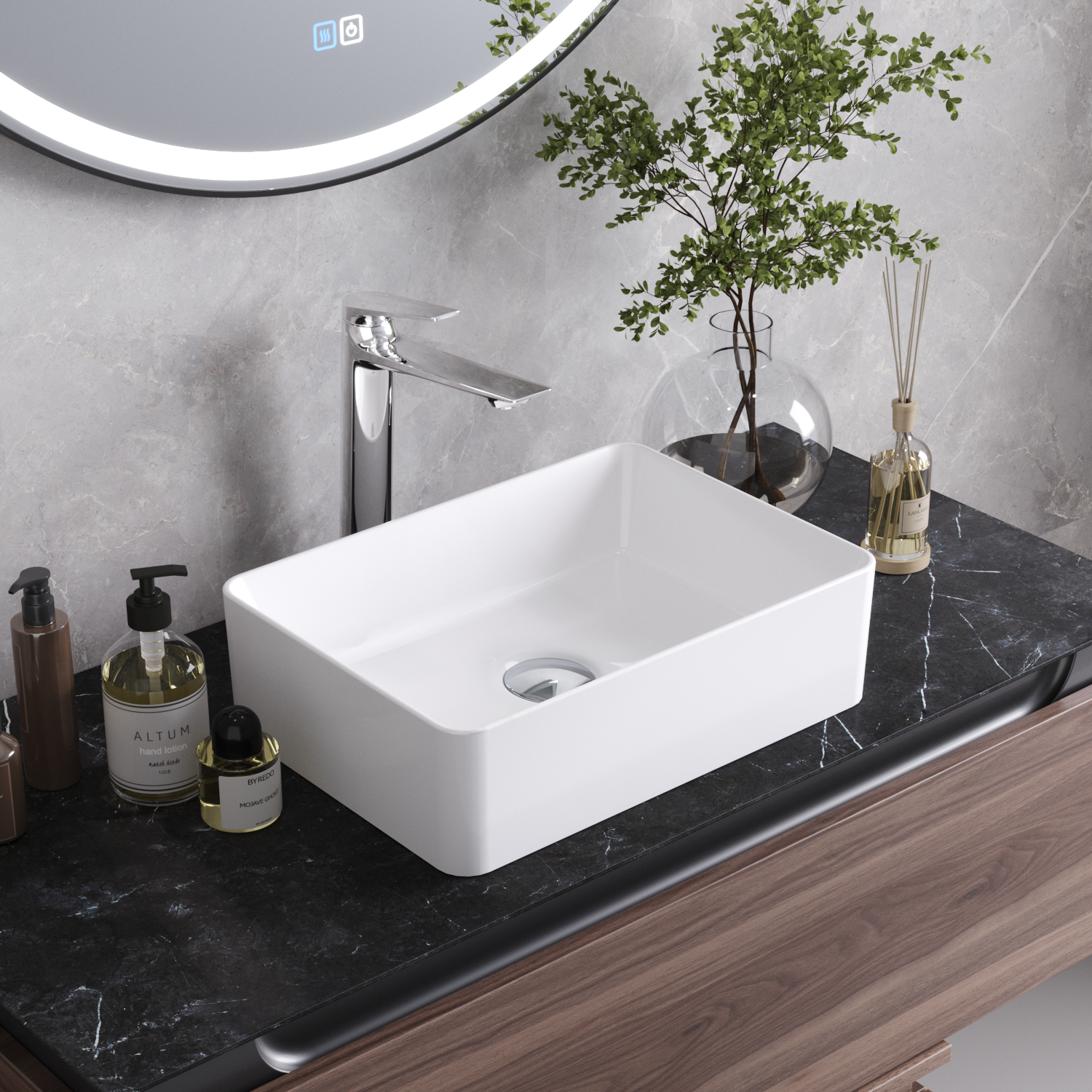 Раковина накладная Cezares 41 см CZR-6596 белая 7040₽