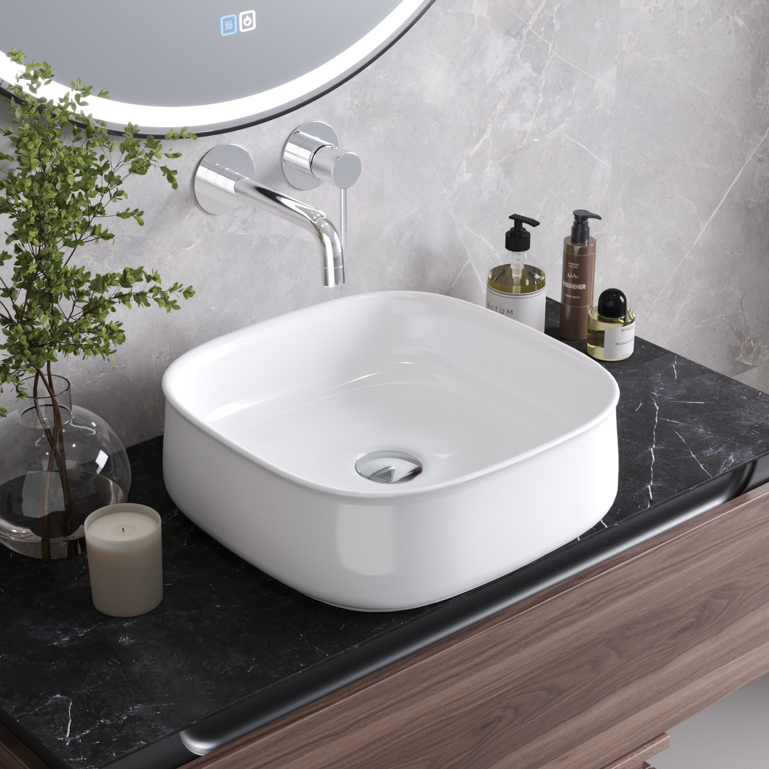 Раковина накладная Cezares 43 см CZR-6583 белая 8925₽