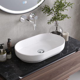 Раковина накладная Cezares 55 см CZR-6594 белая