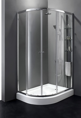 Душевой уголок Cezares Anima 120х100 Anima-RH-2-120/100-C-Cr-R без поддона, стекло прозрачное, профиль хром