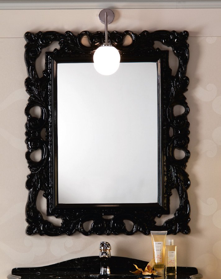 Зеркало Cezares Barocco 80 см Nero, цвет черный
