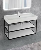 Мебель для ванной Cezares Cadro 100 см, белая, двухъярусная