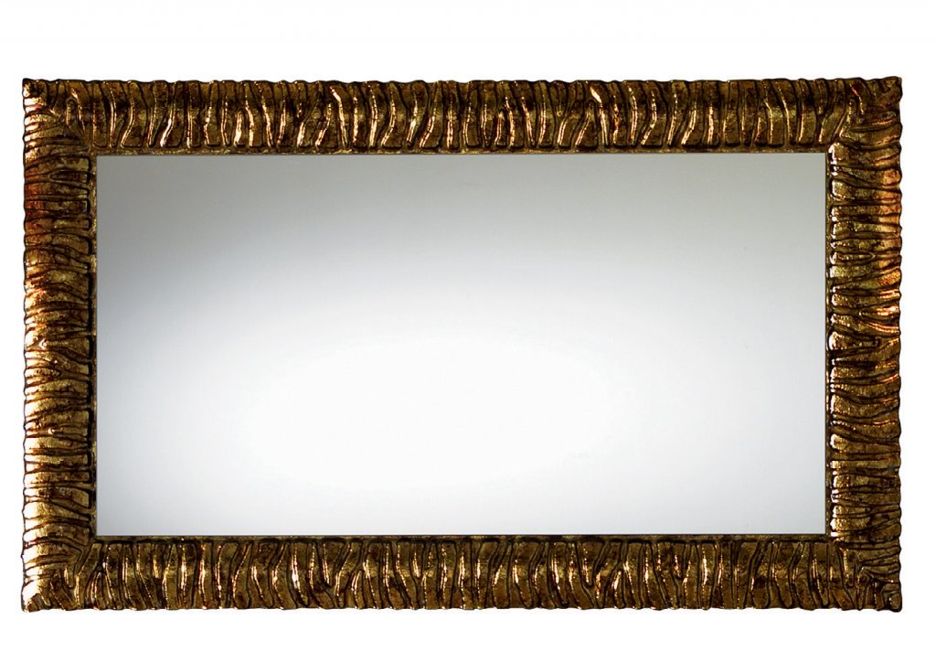 Зеркало Cezares Cavalli 120 см Noce/Foglia oro, цвет коричневый CAVALLI 1200x30x750 Cavalli 120 см Noce/Foglia oro - фото 1