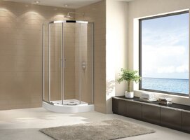 Душевой уголок Cezares Eco 90х90 Eco-O-R-2-90-C-Cr без поддона, стекло прозрачное, профиль хром