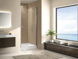 Душевая дверь Cezares ECO-B-1-60-C-Cr 60x190 стекло прозрачное, профиль хром