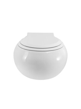 Фото Унитаз подвесной Cezares Grande-Tor CZR-308-TH-TOR/SC безободковый, белый, с крышкой микролифт