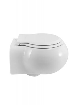 Фото Унитаз подвесной Cezares Grande-Tor CZR-308-TH-TOR/SC безободковый, белый, с крышкой микролифт