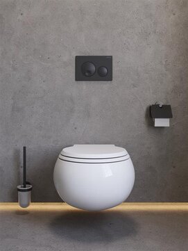 Фото Унитаз подвесной Cezares Grande-Tor CZR-308-TH-TOR/SC безободковый, белый, с крышкой микролифт