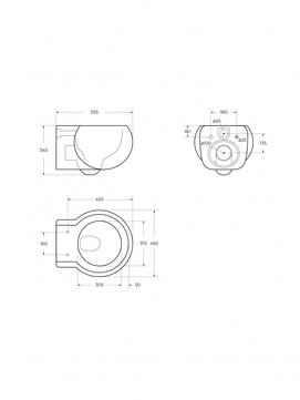 Фото Унитаз подвесной Cezares Grande-Tor CZR-308-TH-TOR/SC безободковый, белый, с крышкой микролифт
