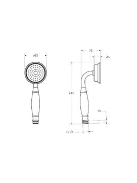 Фото Душевой гарнитур Cezares LIBERTY-SD-BR брашированное розовое золото