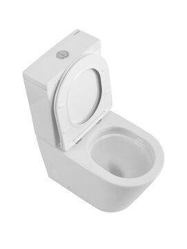 Фото Унитаз напольный Cezares LINER CZR-6726-CP-TOR/SC безободковый, белый, с крышкой микролифт