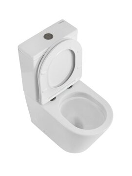 Фото Унитаз напольный Cezares LINER CZR-6726-CP-TOR/SC безободковый, белый, с крышкой микролифт