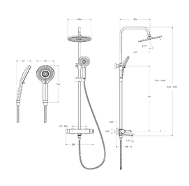 Фото Душевая стойка Cezares LUX LUX-CVD-01 хром, со смесителем и изливом