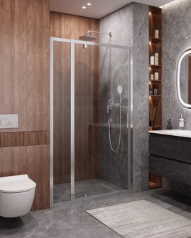 Душевая дверь Cezares MOLVENO-BA-11-90+30-C-Cr-IV 120x190 стекло прозрачное, профиль хром