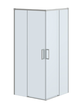 Фото Душевой уголок Cezares PLANE 100x100 PLANE-A-2-100-C-IN стекло прозрачное, профиль  сатин