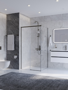 Душевой уголок Cezares Plane PLANE-AH-1-100/80-C-GM