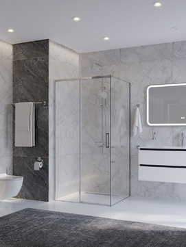 Душевой уголок Cezares Plane PLANE-AH-1-100/90-C-CR