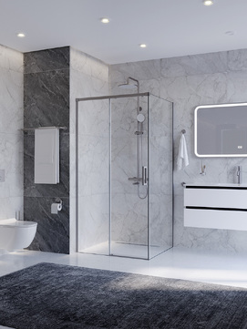 Душевой уголок Cezares Plane PLANE-AH-1-100/90-C-IN