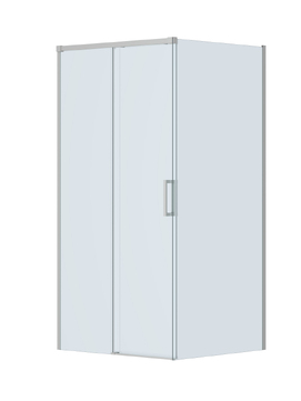 Фото Душевой уголок Cezares PLANE 100x90 PLANE-AH-1-100/90-C-IN стекло прозрачное, профиль  сатин