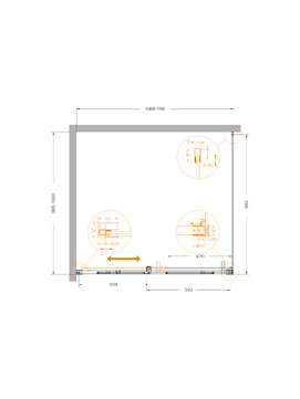 Фото Душевой уголок Cezares PLANE 110x100 PLANE-AH-1-110/100-C-GM стекло прозрачное, профиль  оружейная сталь