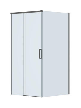 Фото Душевой уголок Cezares PLANE 110x100 PLANE-AH-1-110/100-C-GM стекло прозрачное, профиль  оружейная сталь